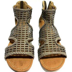 Report Women’s Gabin Taupe Zip Up Sandals Size 10M